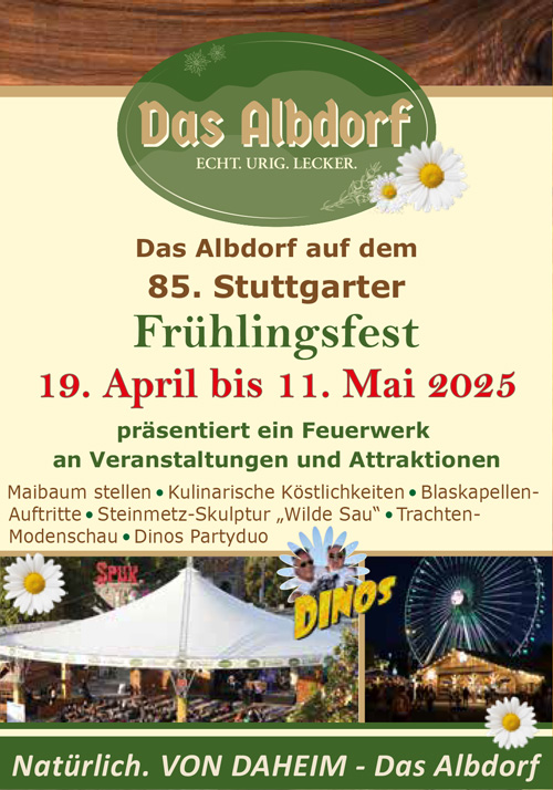 Der StauferWald gastiert auf dem Stuttgarter Frühlingsfest 2025 vom 19. April bis 11. Mai 2025