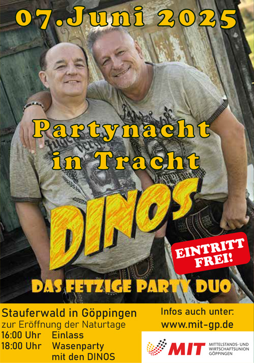 Partynacht in Tracht zur Eröffnung der Naturtage und gleichzeitigem MIT-Spektakel 07. Juni 2025